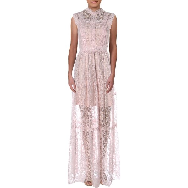 mock neck maxi dress