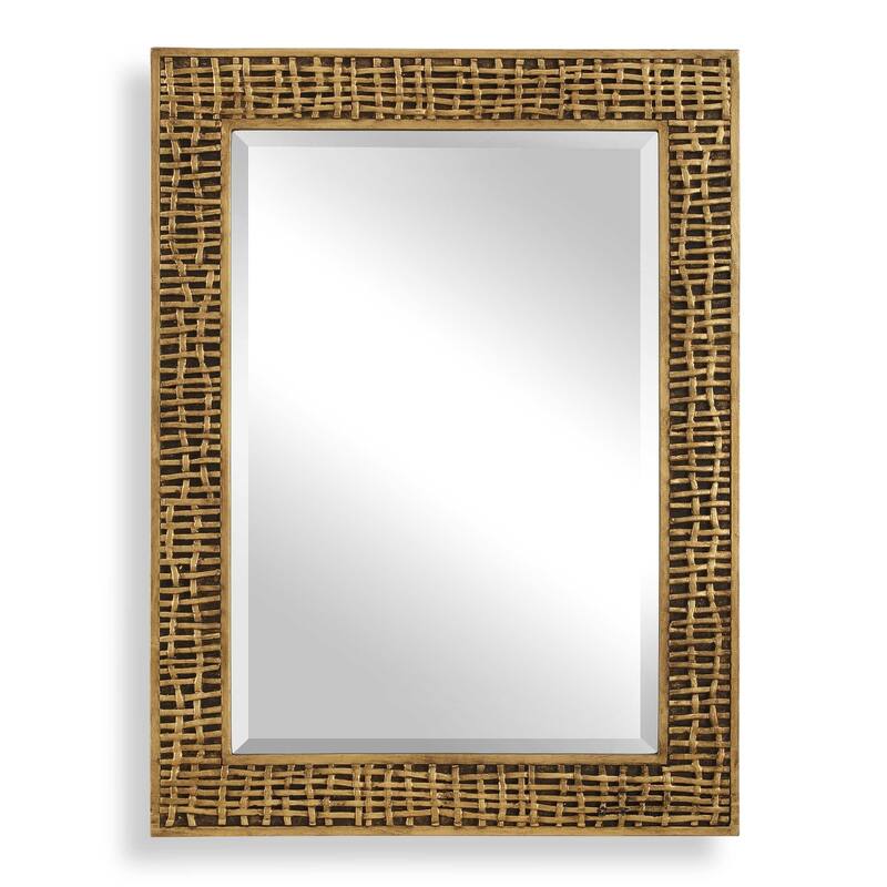 Uttermost Woven In Time Gold Mirror - 29.50" W x 39.75" H x 0.75" D