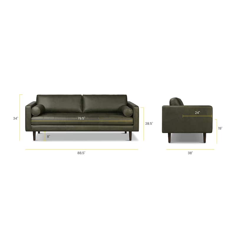 Poly & Bark Napa 88.5" Sofa - Genuine Italian Leather