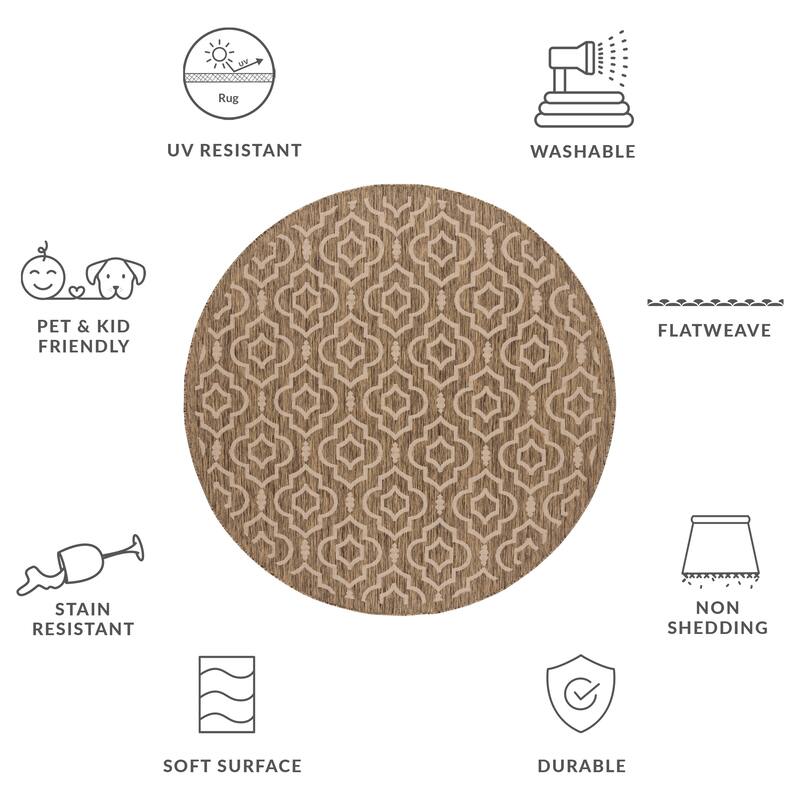SAFAVIEH Courtyard Ketty Indoor/ Outdoor Waterproof Patio Backyard Rug