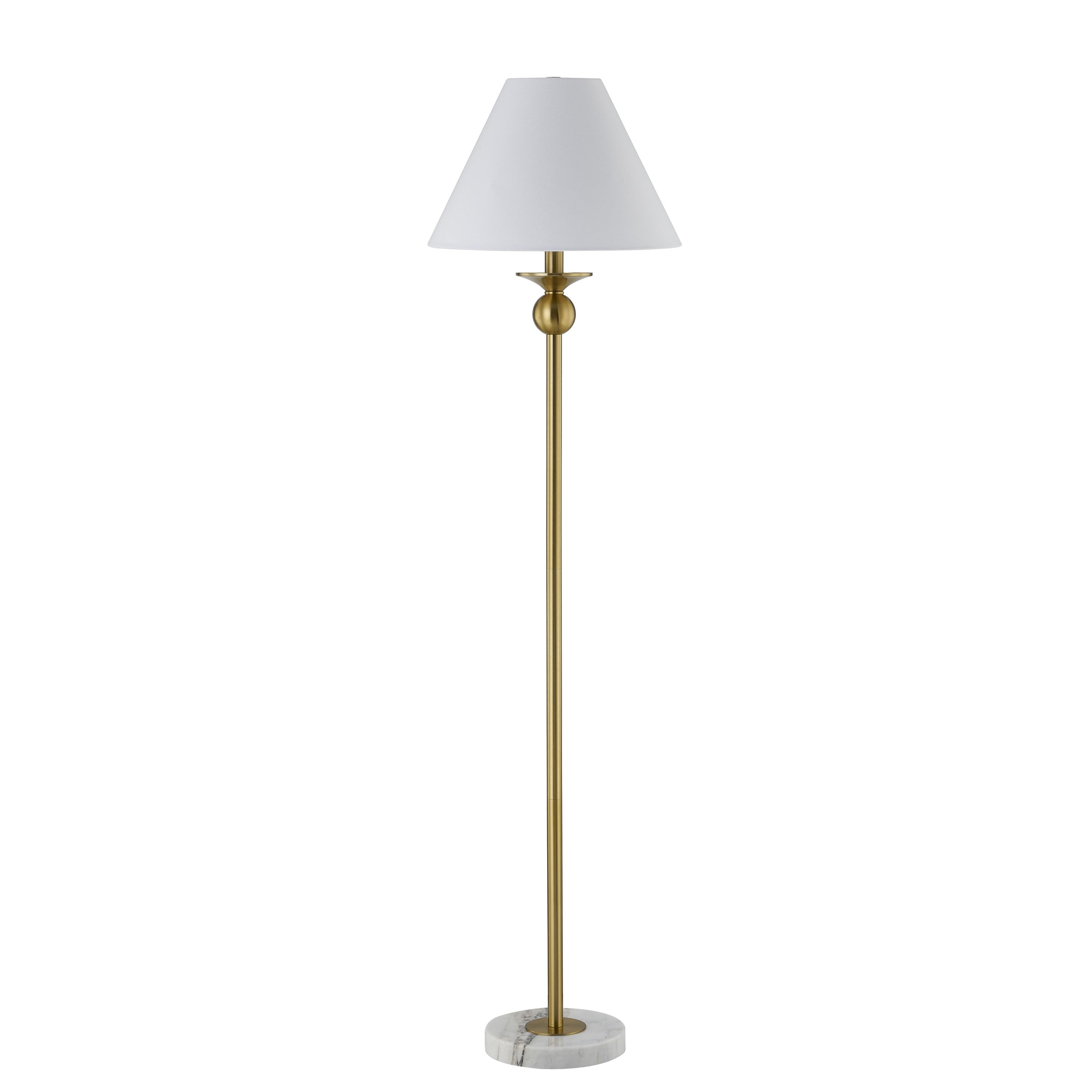 Marjorie 62" Floor Lamp with Linen Shade, Gold