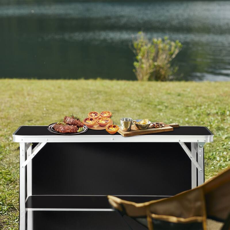 Lightweight Folding Table for Indoor Outdoor Parties and Exhibits