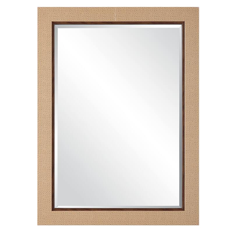 The Gray Barn Coastal Natural Woven Bamboo Inspired Wall Mirror
