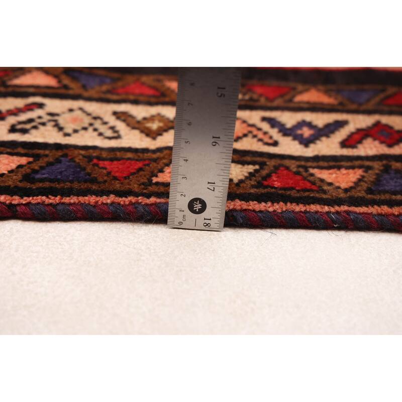 ECARPETGALLERY Hand-knotted Konya Anatolian Dark Navy, Red Wool Rug - 3'7 x 10'1