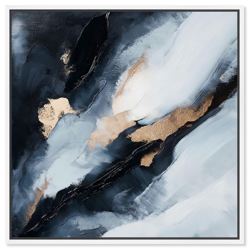 Golden Spark I Canvas by Art Remedy - White - 24" x 24"