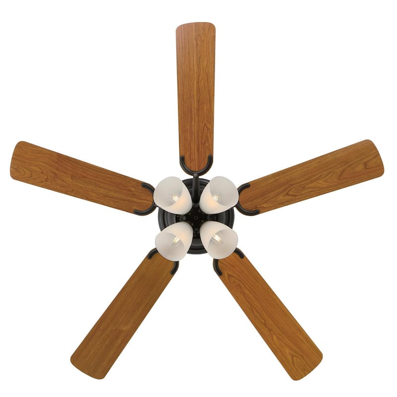 Westinghouse Lighting Contempra IV 52-Inch 5-Blade Indoor Ceiling Fan with Dimmable LED Light and Frosted Ribbed Glass