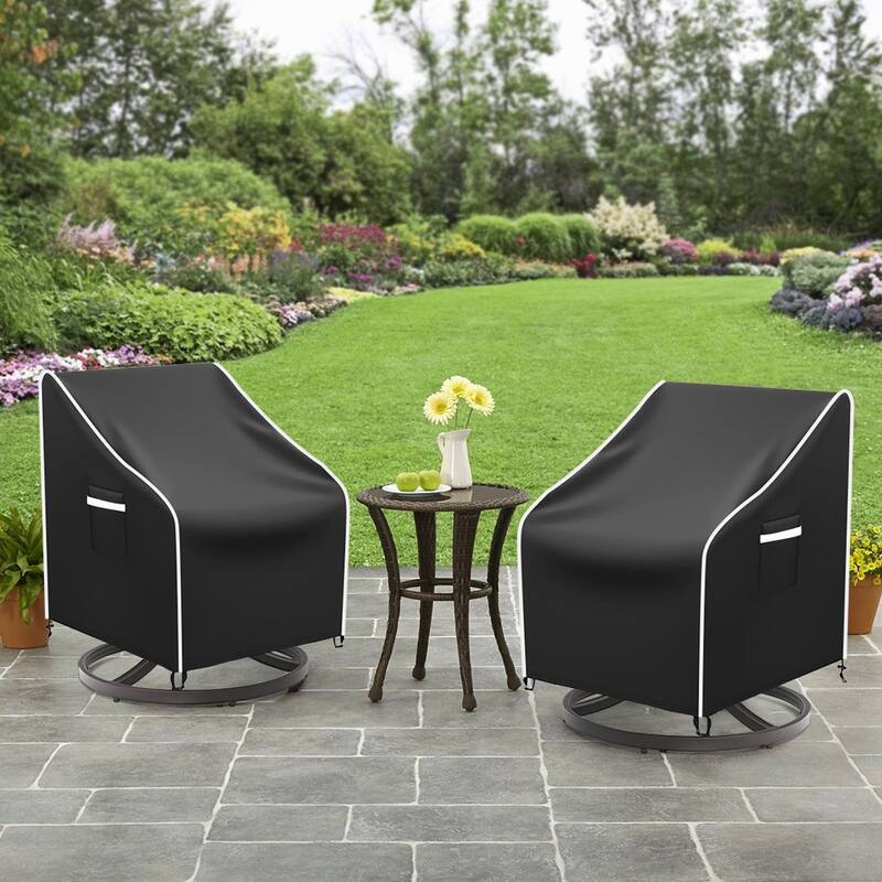 2 Pack Waterproof Outdoor Swivel Lounge Chair Cover