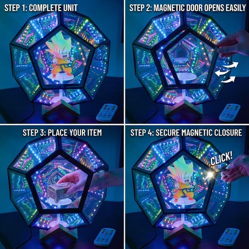 Large Infinity Dodecahedron Gaming Light - 11.5 inch