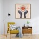 preview thumbnail 58 of 62, Alchemy, Boho Sun and Moons Modern Blue Canvas Wall Art Print for Bedroom