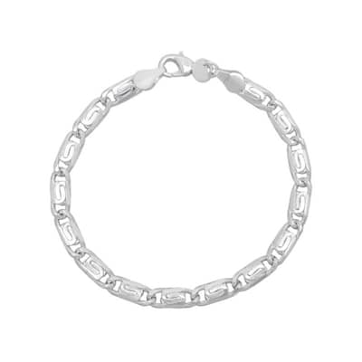 Victoria Townsend Silver Plated Figaro Link Chain Bracelet