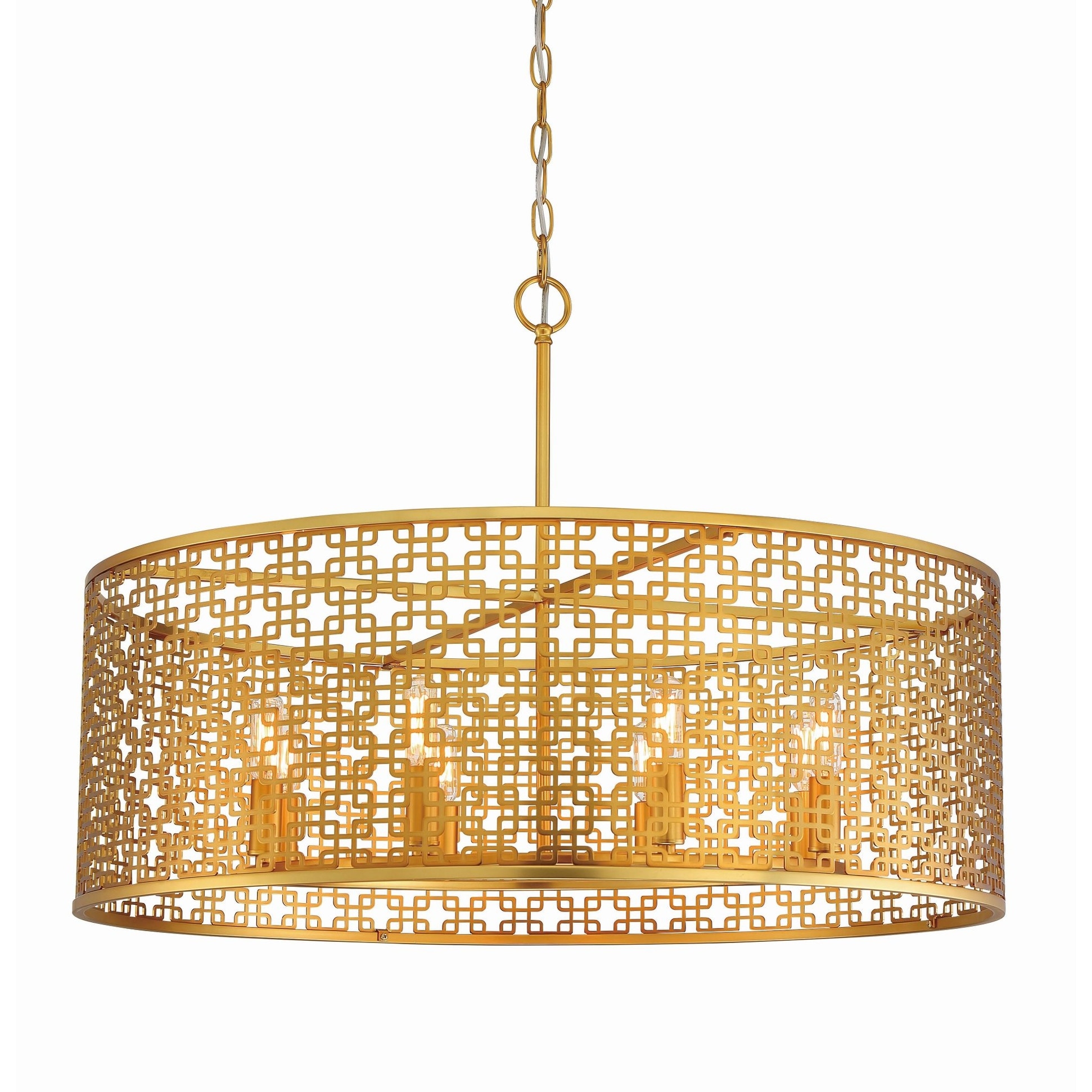 Metropolitan N7789  Blairmoor 8 Light 30" Wide Drum Chandelier - Chandeliers For Bedrooms by Overstock.com