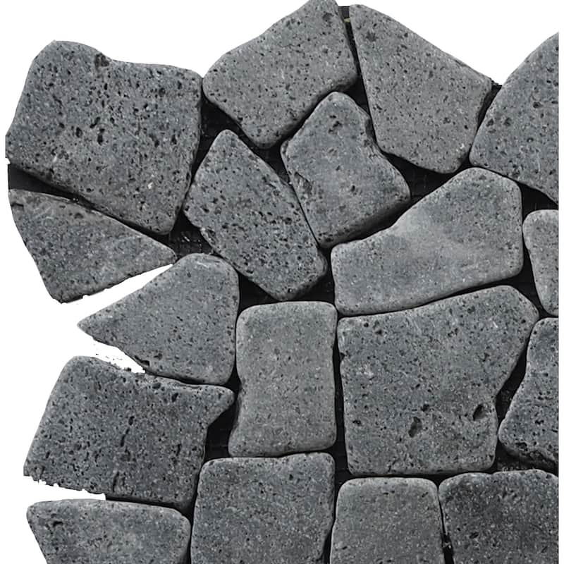 Fit Mosaic 11 in. x 11 in. Marble Mesh-Mounted Mosaic Wall and Floor Tile