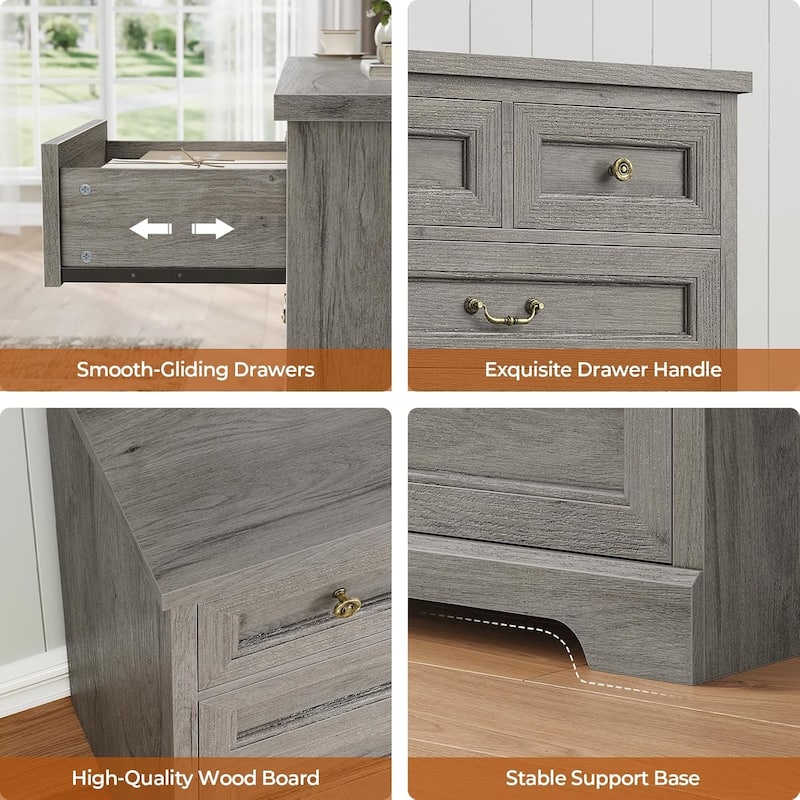 Farmhouse Drawers Dresser for Bedroom Storage Dressers Organizer