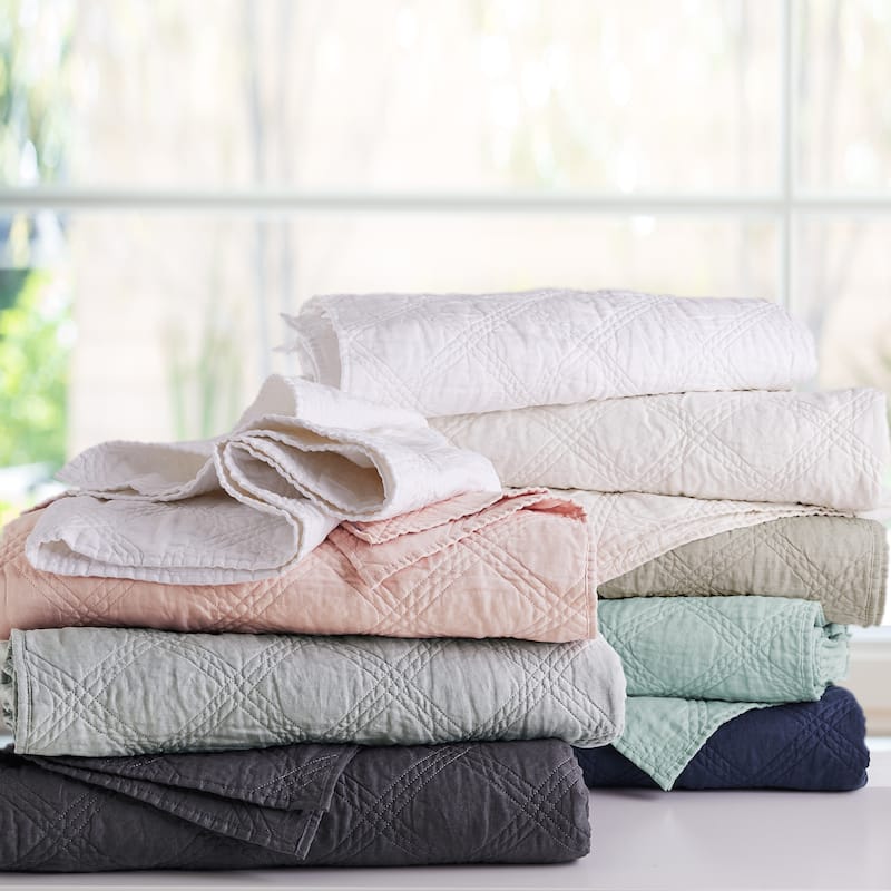 Washed Linen White Full/Queen Quilt - Levtex Home