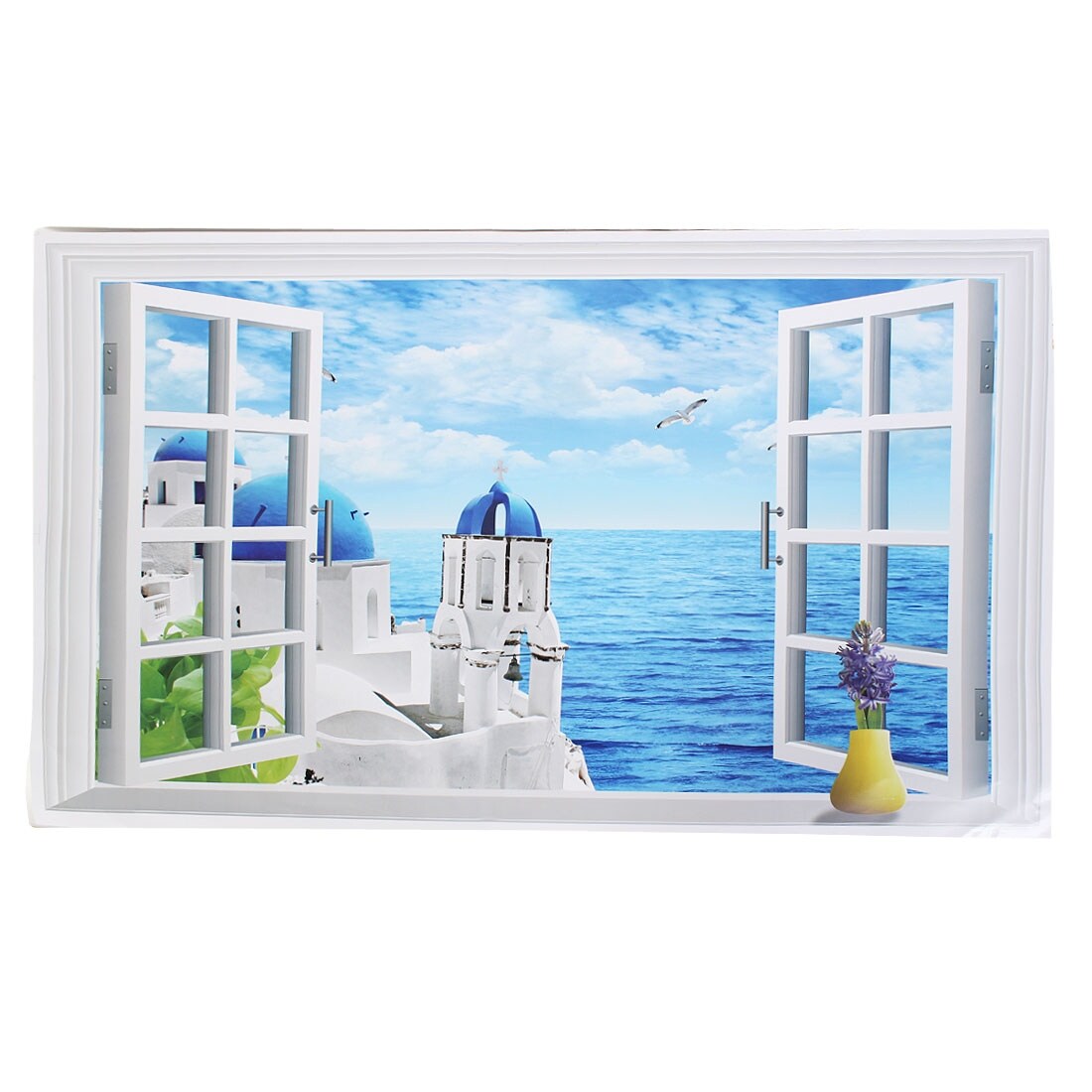 Shop Home Room Decor Fake Window Seaview Background Pvc Wall