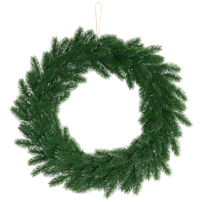 Real Touch ™ Evergreen Pine Artificial Christmas Wreath - 24" - Unlit