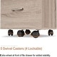 preview thumbnail 9 of 22, 3-Drawer Rolling Wood File Cabinet with Lock