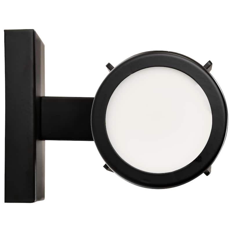 Roselle 2 Light Vanity Matte Black with White Glass