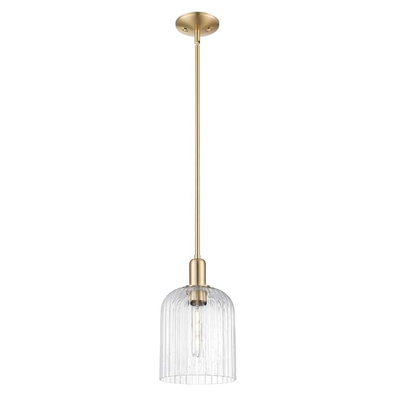 Innovations Lighting Endless Possibilities Arcadia - Bridal Veil - 1 Light 8" Stem Hung Mini Pendant - Champagne Bronze/Seedy