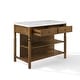 preview thumbnail 11 of 16, Crosley Roselyn Faux Marble Top Sit At Kitchen Island