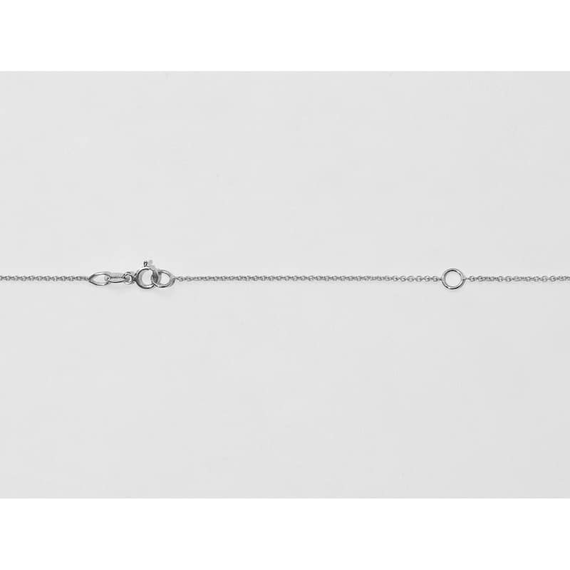 Kobelli 0.34 Carat Natural Diamond 14k Solid White Gold 4-Point Windmill Cross Holland Necklace