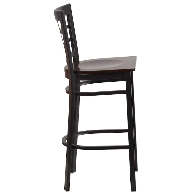 2 Pack Window Back Metal Restaurant Barstool