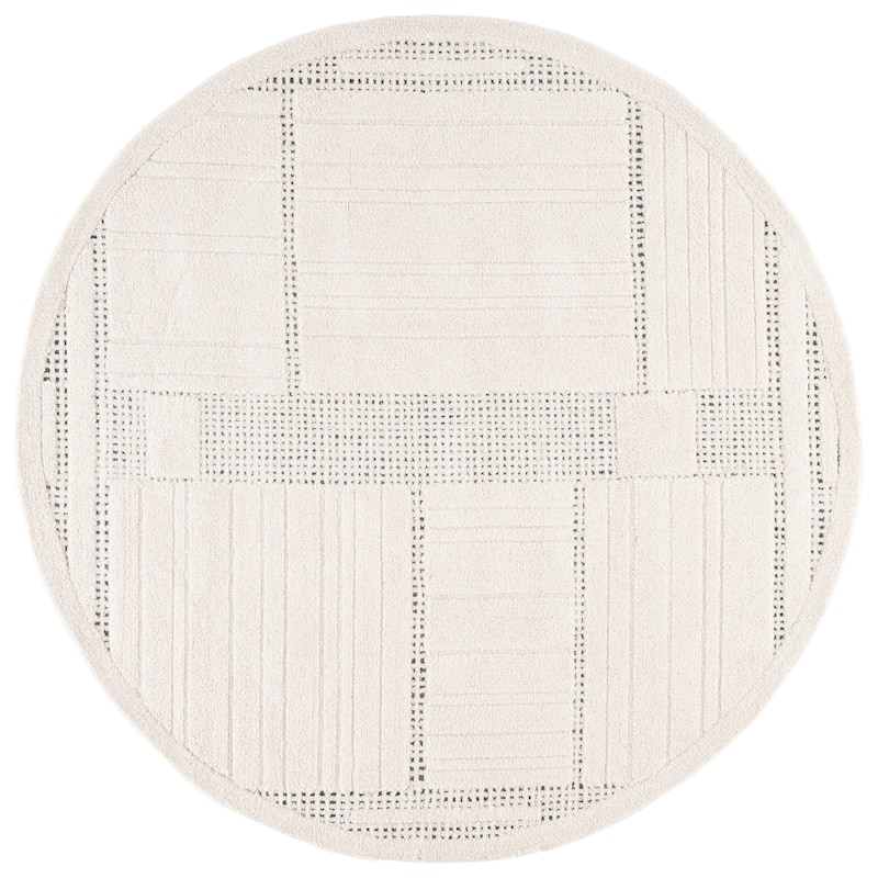 SAFAVIEH Handmade Harvest Rasa Wool Rug - 6' Round - Ivory