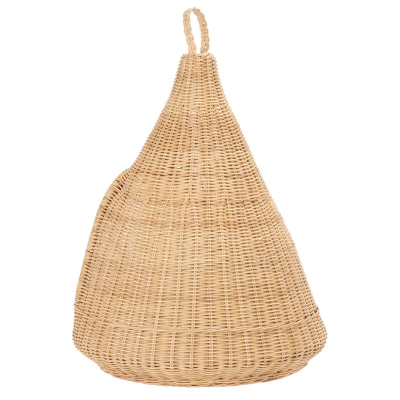 SAFAVIEH Tifa Wicker Cat Bed with Cushion - 17.3 in. W x 17.3 in. D x 24.4 in. H
