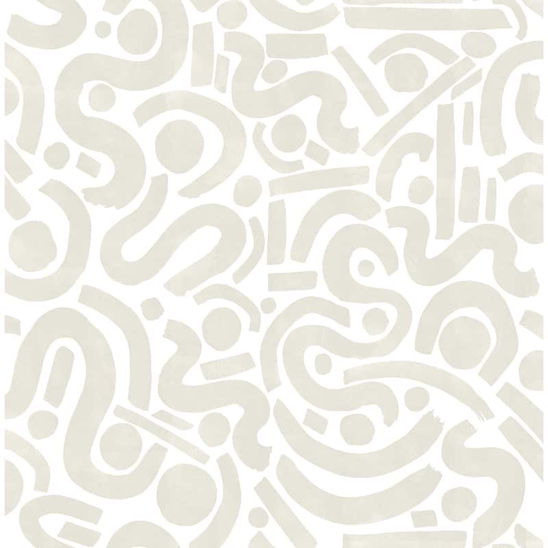 NuWallpaper Taupe Edie Geometric Peel & Stick Wallpaper