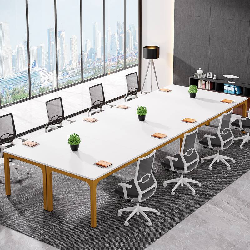 19FT Conference Table,Large Rectangle Meeting Seminar Table for 16-22 Person