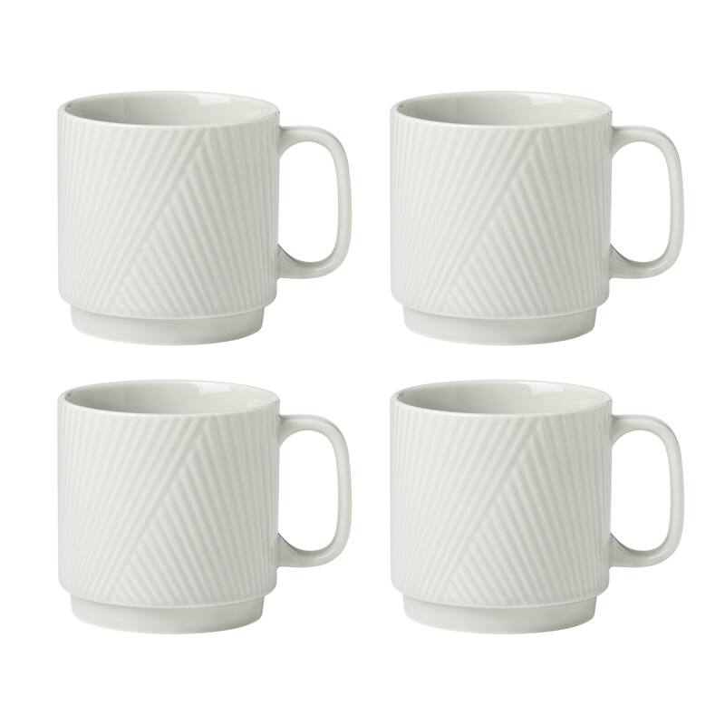 Lenox Modulus 18 oz. Mugs, Set of 4 - 18oz. 4" x 4" Round - Vapor