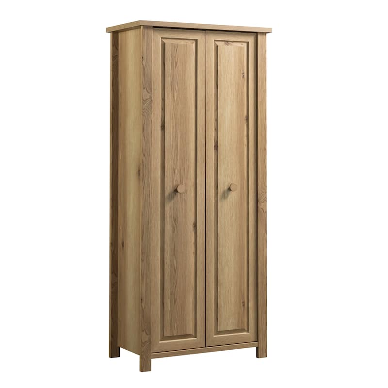 Wood Storage Cabinet with Rustic Farmhouse Style, Brown - 31.97"W x 17.24"D x 71.38"H