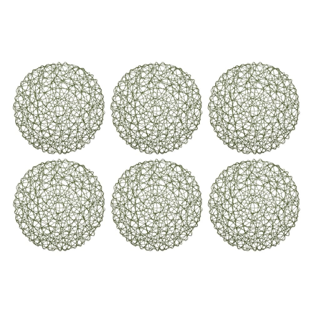 Design Imports Woven Paper Kitchen Placemat Set (Set of 6)