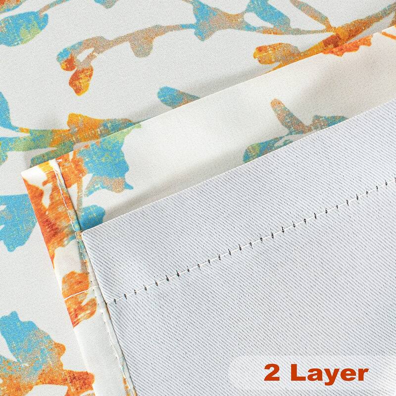 DriftAway Heather ValanceThermal Insulated Farmhouse Rod Pocket Window Valances