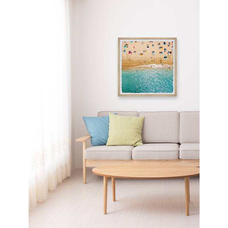 Beach Vacation Framed Wall Art, Coastal Serenity - Tranquil Ocean-Inspired Wall Décor