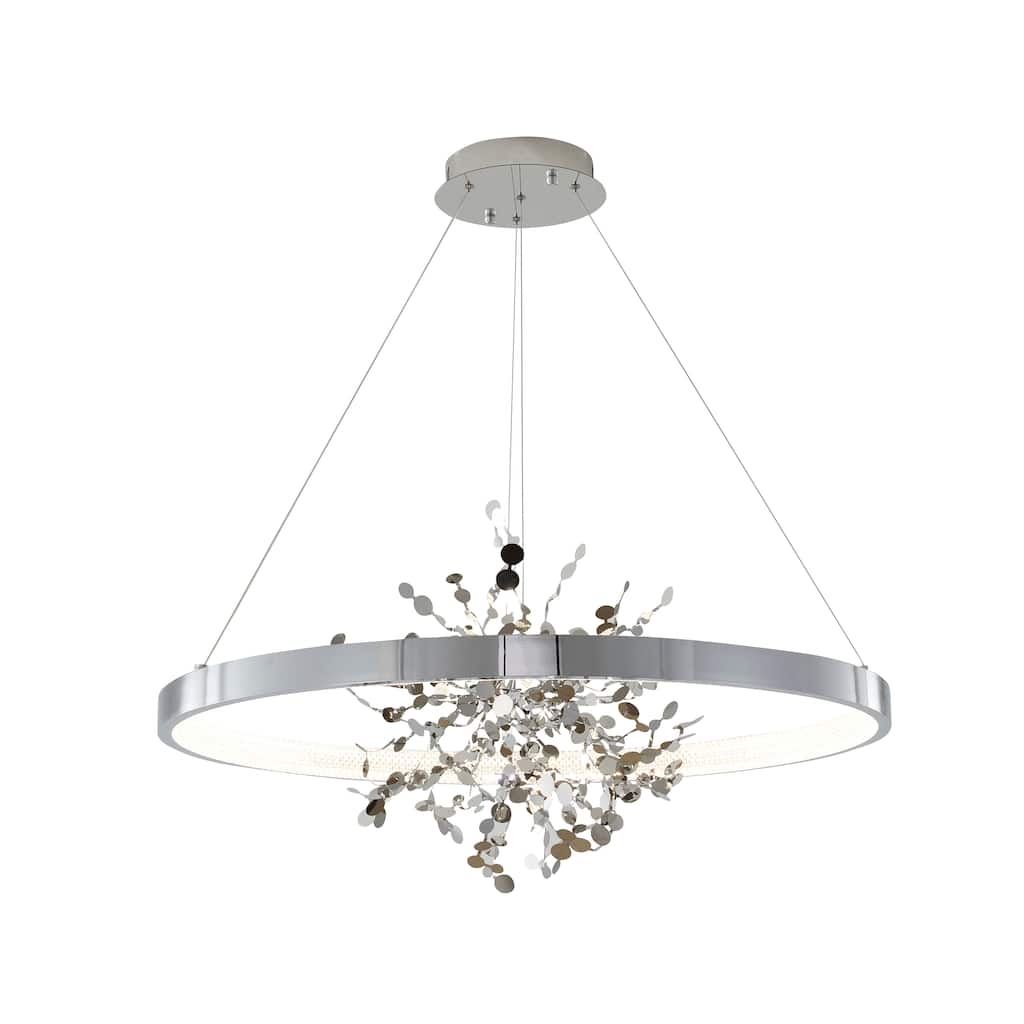 1-Light Chrome LED Confetti Chandelier