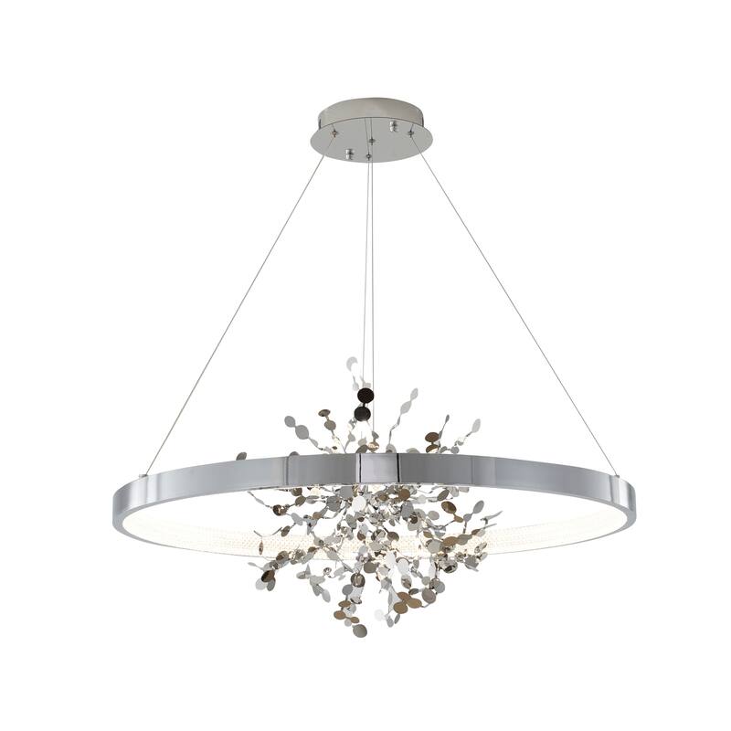 1-Light Chrome LED Confetti Chandelier