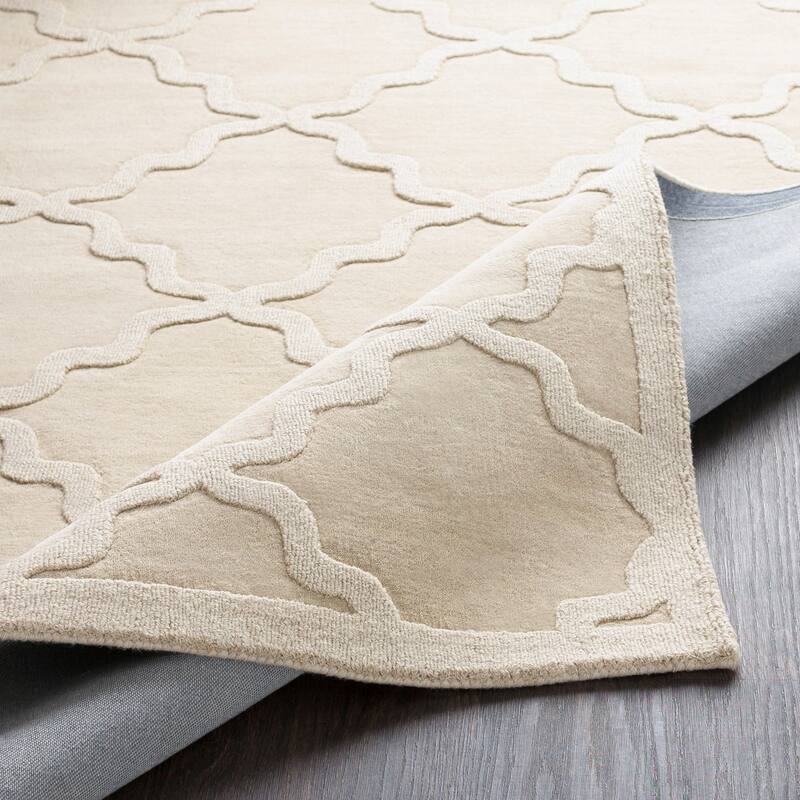 Hand-Tufted Amy Tone-on-Tone Lattice Wool Area Rug