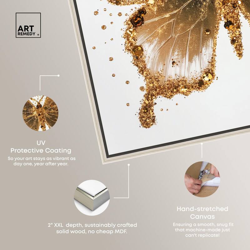 Lemon Glow Wings Canvas by Art Remedy