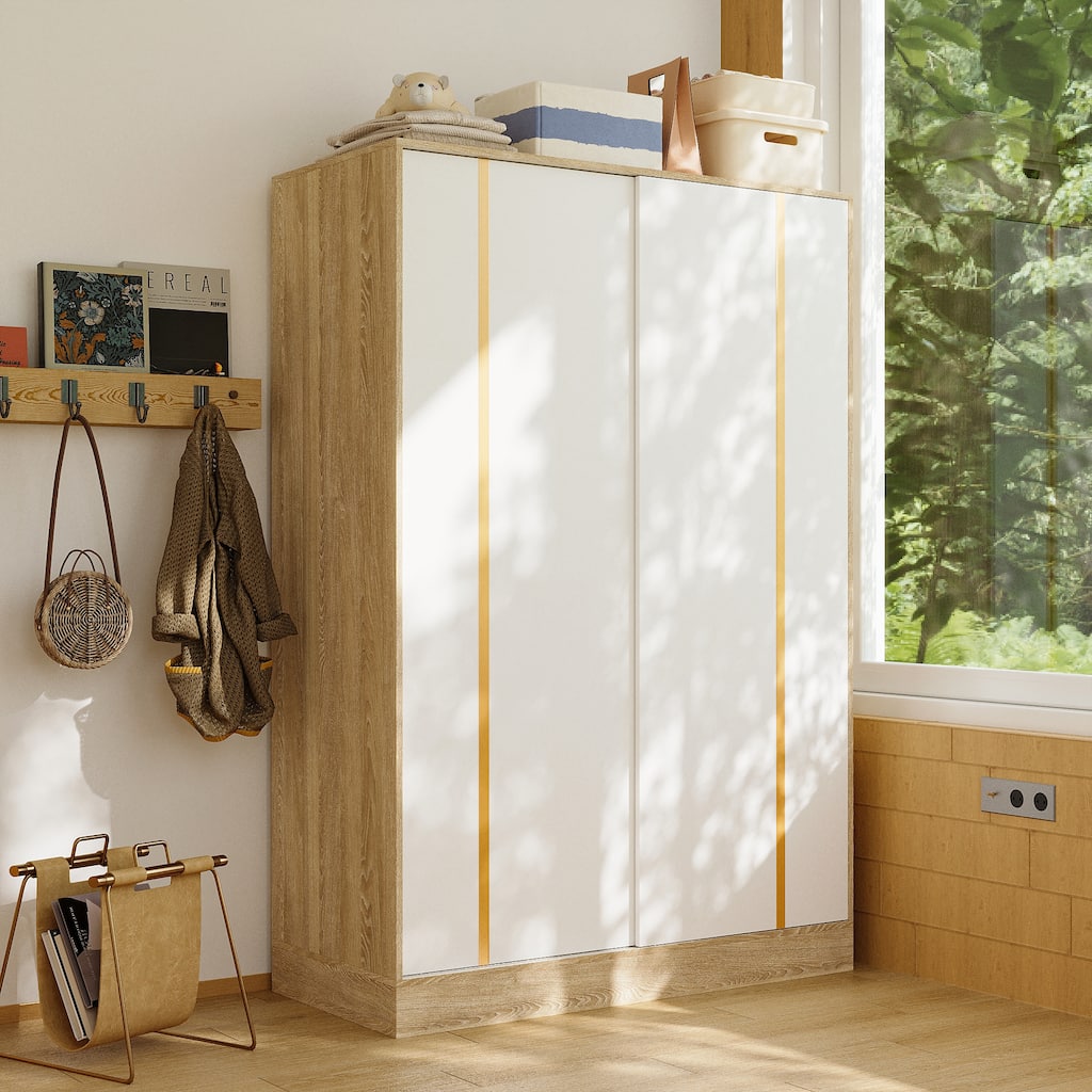 Functional Sliding - door Armoire Wardrobe Closet: Organized Storage for Your Bedroom
