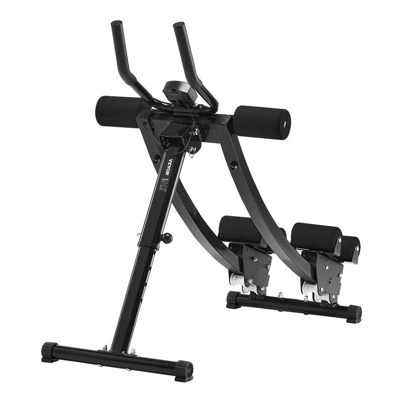 Black Workout Machine Equipment with 4 Incline Angles and 4 Height Settings Perfect for Home Gym