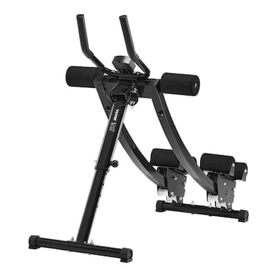 Black Workout Machine Equipment with 4 Incline Angles and 4 Height Settings Perfect for Home Gym