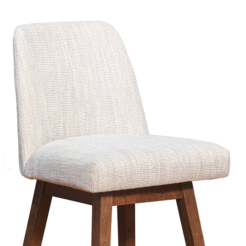 Amalie Upholstered Bar Stool, Swivel Counter Chair with Solid Wood Frame