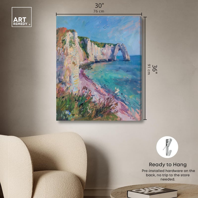 Cliffs of Etretat Canvas by Art Remedy, Gallery Wrapped