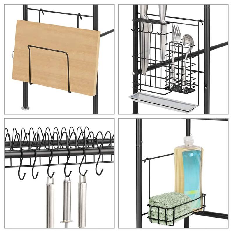 Dish Drying Rack Over the Sink Kitchen Sink Organizer, Stainless Steel