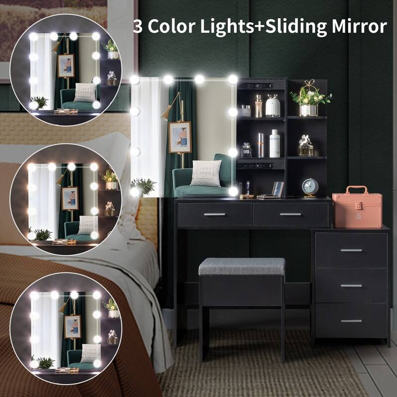 Makeup Table Set with Led Lights