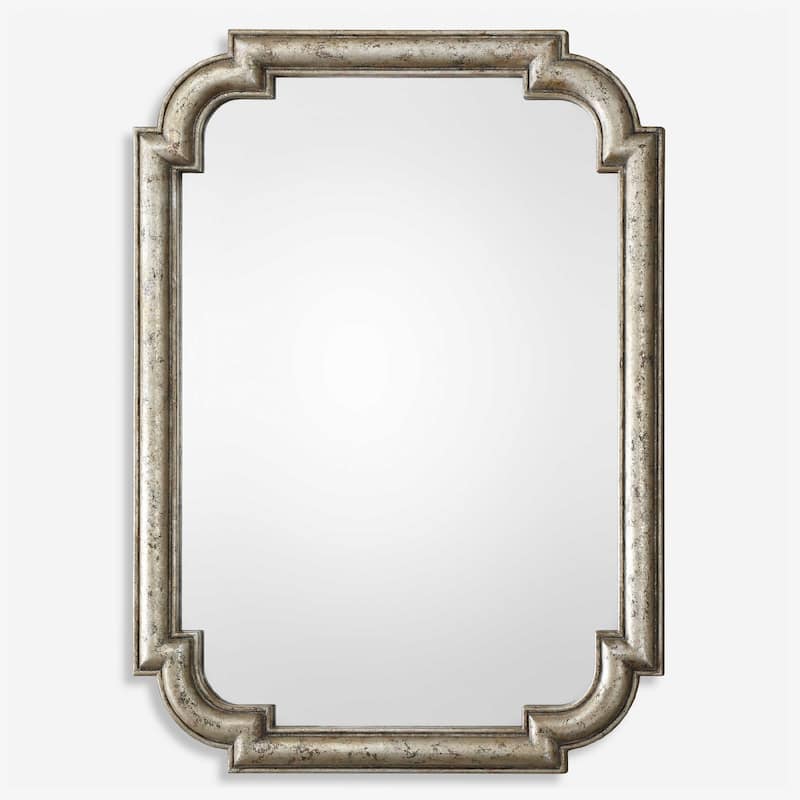 Distressed Wall Mirror - 45" - Silver