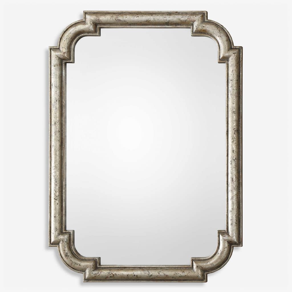 Distressed Wall Mirror - 45" - Silver