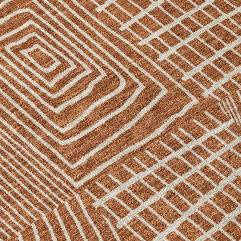 HomeRoots Geometric Transitional Rectangle Outdoor Rug