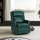 preview thumbnail 58 of 100, Echidna Transitional Genuine Leather Swivel Rocker Nursery Chair with Nailhead Trim by HULALA HOME GREEN